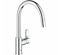 Grohe Start Loop QuickFix - Grifo monomando de cocina extraíble, Caño alto, Cromo, ref. 30560000