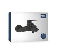 GROHE Start Monomando para baño y ducha 1/2" QuickFix (con limitador de temperatura, límite de caudal ajustable, superficie duradera), Negro mate 322782432