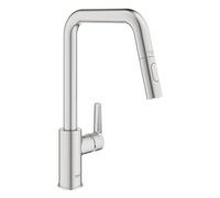 GROHE Start OHM Grifo monomando con caño en U para fregadero de 1/2 pulgada Supersteel 30631DC0