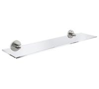 Grohe Start QuickFix - Estanteria de baño de cristal de 53cm, gris mate, para pegar (pegamento QuickGlue A2) o atornillar, ref. 41202DC0