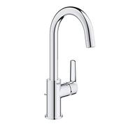 Grohe Start QuickFix- Grifo de lavabo monomando L (caño alto en C giratorio, vaciador automático, menor consumo de agua,instalación rápida, altura 311mm), cromo, 24203002