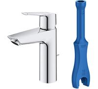 Grohe Start QuickFix- Grifo de lavabo monomando S (vaciador automático, apertura en frío, menor consumo de agua, instalación rápida, altura 192mm), cromo, 23552002