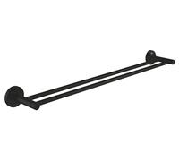 GROHE Start Quickfix- Toallero doble de metal 654 mm, Negro Mate 412032430