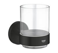 GROHE Start Quickfix- Vaso de cristal con soporte, Negro Mate 411942430