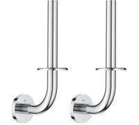 Grohe Start Spare QuickFix - Portarrollos de Barra, Cromo, para Pegar (Pegamento QuickGlue A1) o atornillar, Ref. 41186000 (Paquete de 2)