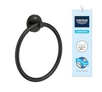 GROHE Start Toallero de Argolla QuickFix (apto para taladrar o pegar), Negro mate 411742430