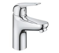 GROHE Swift QuickFix - Grifo monomando de lavabo baja presión (cartucho cerámico, ahorro de agua, 1/2", fácil instalación), cromo 24324001