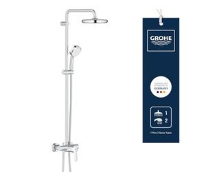 Grohe Tempesta Cosmopolitan 210 - Sistema de ducha con grifo monomando, alcachofa de 210 mm y teleducha de 100 mm con dos chorros (Ref.26224001)