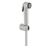 GROHE Tempesta F Trigger 27513DC1 - Pulverizador de mano (con botón de accionamiento y manguera de ducha, 1250 mm, incluye protección contra torsión), color acero