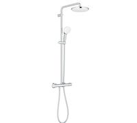 GROHE Tempesta System 210 - Sistema de ducha termostático con rociador 210 mm, teleducha, SafeStop 38 °C y acabado cromo