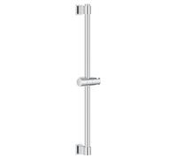 GROHE Vitalio, Barra de ducha de 60 cm sin taladrar (soporte superior ajustable y pieza articulada, para pegar o atornillar, incluye tornillos y tacos, adhesivo no incluido), cromo, 27724001