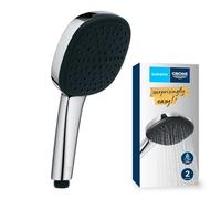 GROHE Vitalio Comfort 110 Teleducha (ahorro de agua, 2 tipos de chorro, fácil ajuste, duradera), redonda, cromo,2639710E