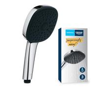 GROHE Vitalio Comfort 110 Alcachofa de ducha (3 tipos de chorro, sistema antical, patrón de chorro óptimo) cromo 26092001