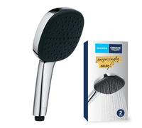 GROHE Vitalio Comfort 110 Teleducha (2 tipos de chorro, fácil ajuste, duradera), cuadrada, cromo 26926001