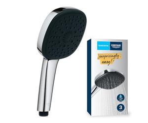 Grohe Vitalio Comfort 110 Teleducha/Alcachofa, ahorro de agua, 3 tipos de chorro, sistema antical, patrón de chorro óptimo, cromo 26092001