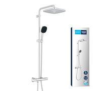 Grohe Vitalio Comfort conjunto de ducha a pared con termostato con rociador con efecto lluvia StarLight Chrome 26696001