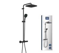 GROHE Vitalio Comfort 250 Quickfix, Sistema de ducha con termostato incorporado 2 chorros (Rain, Jet), Negro Mate 266962431