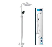 GROHE Vitalio Comfort 250 Sistema de ducha con ahorro de agua y mezclador termostático de baño con 2 tipos de chorro Sistema antical Cromo 26984001
