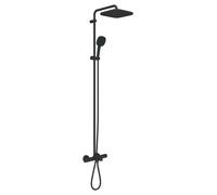 Grohe Vitalio Comfort conjunto bañera/ducha a pared con termostato con rociador con efecto lluvia negro 269842431