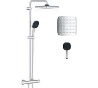 Grohe Vitalio Comfort conjunto de ducha a pared con termostato con rociador con efecto lluvia StarLight Chrome 26696001