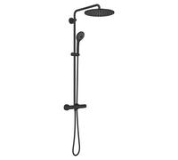 Grohe Vitalio Joy conjunto de ducha a pared con termostato con rociador con efecto lluvia negro 264002431