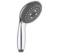 GROHE Vitalio Start 100 - Alcachofa/Teleducha 10 cm (3 chorros, menor consumo de agua, sistema antical, sistema de montaje universal, presión mín. 1 bar), Cromo, 26031000"