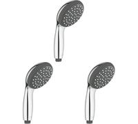 GROHE Vitalio Start 100 - Teleducha 10 cm (2 chorros, limitador caudal 5,7 l/min, sistema antical, montaje universal, presión mín. 1 bar), cromo, 27946000 (Paquete de 3)