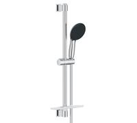 GROHE Barra de ducha Vitalio Start 110 — 600 mm, flexo 1,75 m, 2 chorros, antical, repisa — Cromo