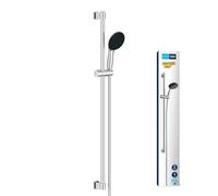 GROHE Vitalio Start 110 Conjunto de barra de ducha (Ahorro de agua, Ducha de mano, Barra de ducha 900 mm, Manguera de ducha, Duradera, Encolar o taladrar), Redondo, Cromo, 26953001