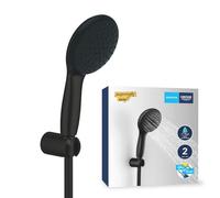 GROHE Vitalio Start 110 Juego de soporte de pared (alcachofa de ducha 2 chorros, flexo 1750mm, antical) redondo negro mate 279502431