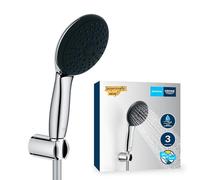 GROHE Vitalio Start 110 Juego de Soporte de Pared (Alcachofa de ducha, 3 Tipos de Chorro, Manguera 1750 mm, Duradero) Cromo 26769001