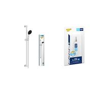 GROHE Vitalio Start 110+QuickGlue S-Set de ducha (Ducha de mano redonda de 11cm 2 rociadores, Sistema Antical, Manguera de ducha 1,75m, Barra 90cm, Water Saving), Fácil de Instalar, Cromo, 26955001