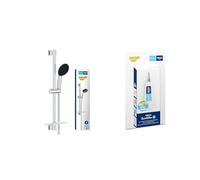 GROHE Vitalio Start 110 + QuickGlue S - Shower Set (Teleducha Redonda 11 cm 2 Rociadores, Sistema Antical, Manguera de ducha 1,75m, Barra 60cm con plato),Fácil de Instalar, Cromo, 26952001