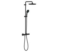 Grohe Vitalio Start 250 sistema de ducha con mezclador termostático para montaje en pared, 266772431, Color: Negro mate