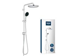 Grohe Vitalio Start 250 - Sistema de ducha Flex (brazo de ducha horizontal 390mm, 2 tipos de chorro, flexo de ducha 1500mm, ahorro de agua), cromo, 26680001