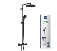 Grohe Vitalio Start System 250 - Sistema de ducha termostático, Ahorro de agua, Antical, Negro mate, 266772431