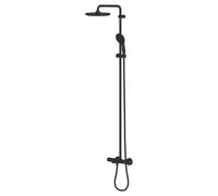Grohe Vitalio Start System conjunto de ducha a pared con termostato con rociador con efecto lluvia negro 269882431