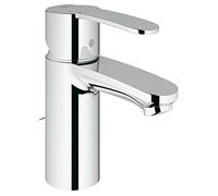 Grohe Wave Cosmopolitan QuickFix- Grifo de lavabo monomando S (cadena deslizante, menor consumo de agua, instalación rápidal, altura 155mm), cromo, 23202001