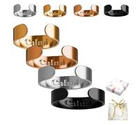Grolomo Calmi Ring,2025 New Adjustable Calmi Ring Women Magnetic Rings for Anxiety Reduction, Better Sleep (4pcs)