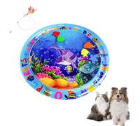 Grolomo Ocean Breeze Splashland Cat Toy,2025 New Ocean Breeze Splashland For Cats,Cat Water Sensory Play Mat,Easy To Inflate and Fill with Water, For Summer (A)