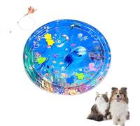 Grolomo Ocean Breeze Splashland Cat Toy,2025 New Ocean Breeze Splashland For Cats,Cat Water Sensory Play Mat,Easy To Inflate and Fill with Water, For Summer (B)