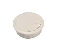 Grommet de cable de escritorio de 60/80 mm, cubierta de orificio de alambre de plástico y puerto de salida con abrazadera de cable para ordenador, mesa de oficina, organizador de cables (60 mm gris)