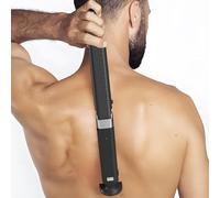 Groom Essentials - Afeitadora eléctrica de espalda para hombre, extensión de 150°, mango extensible, afeitadora multifuncional para espalda, fácil de viajar, diseño plegable (recargable, extendida)