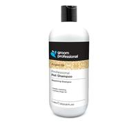 Groom Professional Champú para perros de aceite de argán (350 ml) - 10:1 fórmula con aceite de argán marroquí, repara el pelo seco y dañado, hidrata, vitamina E, fabricado en el Reino Unido