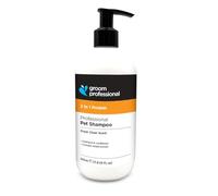GROOM PROFESSIONAL Champú y acondicionador de proteínas 2 en 1 para perros (350 ml) - Formulación fortalecedora para pieles largas, secas o aburridas, aroma fresco, dilución 10: 1