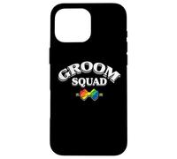 Groom Squad LGBT Pride Gay Bachelor Party Wedding Gifts Carcasa para iPhone 16 Pro MAX