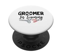 Groomer In Training Dog Groomer Principiante Peluquería de Mascotas PopSockets PopGrip Adhesivo