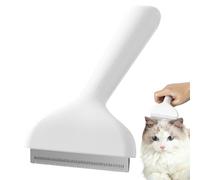 Grooming Brush, Stainless Steel Rake, Undercoat Shedding Tool, Knot Removal Piece, Professional Pet Support, Portable Blue Hardware for Dog Cat Puppy Kitten Home Apartment Travel Washing Use
