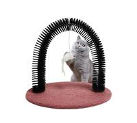 Grooming Cat Brush - Arch Shaped Self Groomer, Interactive Scratching Pad, Hair Cleaning Bristle Tool, Automatic Anti Itch Massager | Cat Grooming Brush For Rabbit Kitten Indoor Beauty