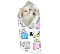 Grooming Cat Wrap - Wrap Calmante De Capas De Clips, Herramienta De Restricción De Burritos De Gato | Sellf -adherente Ajuste De Tela De Tela Ajustable, Bolsa De Escape Annti -scratch A Prueba De Esca